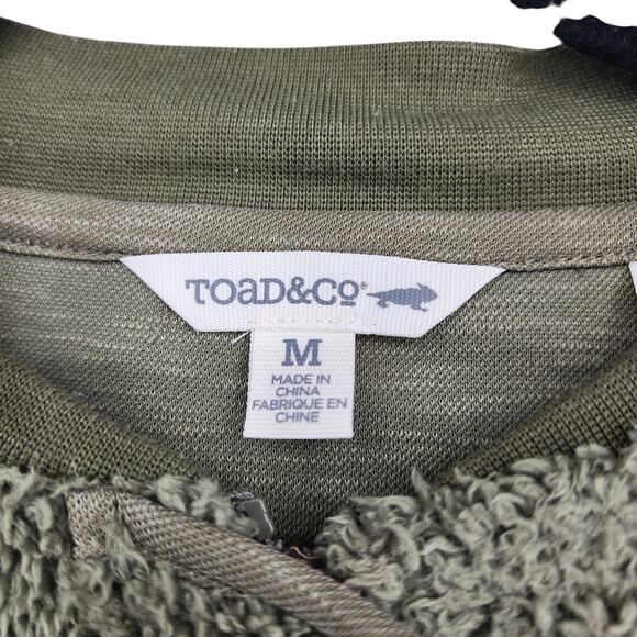 Toad & Co Allie Fleece Snap Front and Zipper Closure Jacket Olive Size Medium - Picture 2 of 4